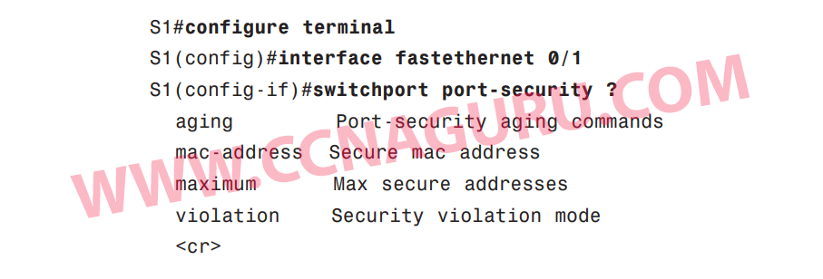 switchport port-security 