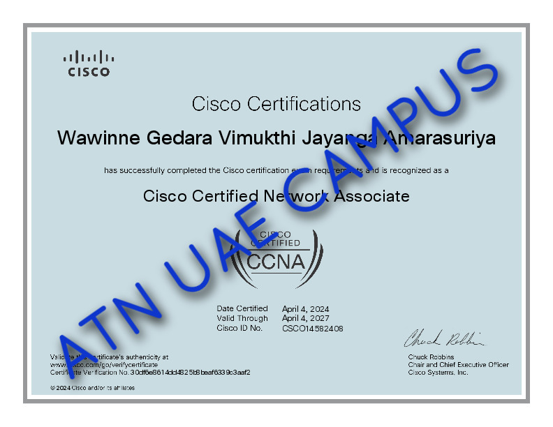 Cisco Certified Network Associate Certificate (3)