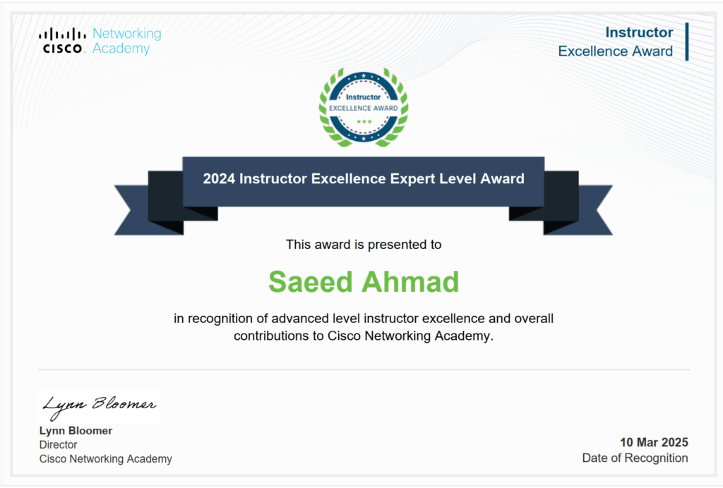 Cisco Expert Instructor