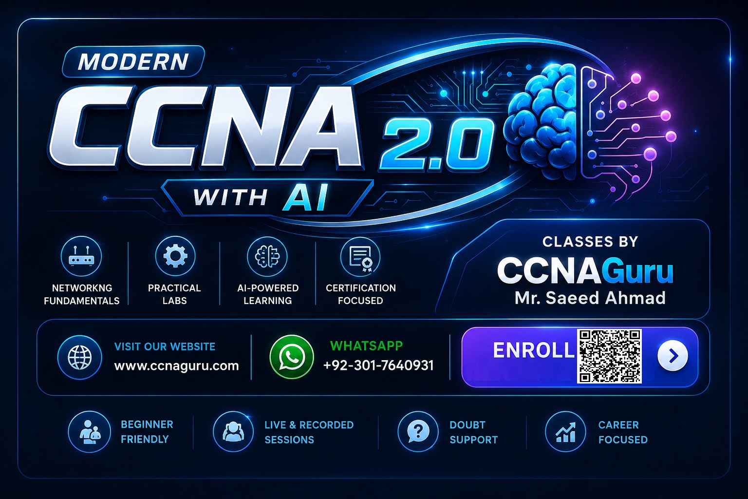 Modern CCNA 2.0 with AI Training in Boston | New CCNA Enrollment by CCNAGuru Mr. Saeed Ahmad
